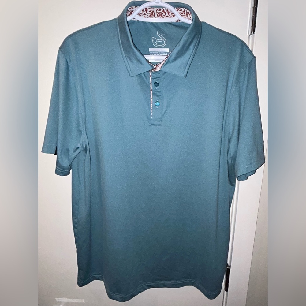 Swannies Golf Men’s Large Teal Polo Shirt
